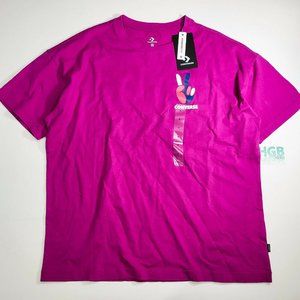 Converse Peace T-Shirt Men's Purple Colorful Short Sleeve Comfort 10023473-A01